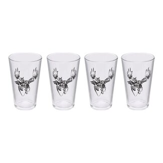L'ENTREPÔT DU CHASSEUR EDC Moose  Glasses 16oz 4/Pkg