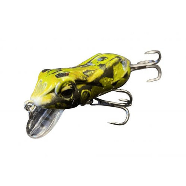 Leurre Lucky Strike Freddy Hard Frog 2-1/2" Jaune et Noir