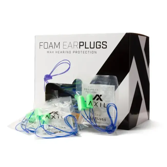 Axil Foam Earplugs With Rope - Individually