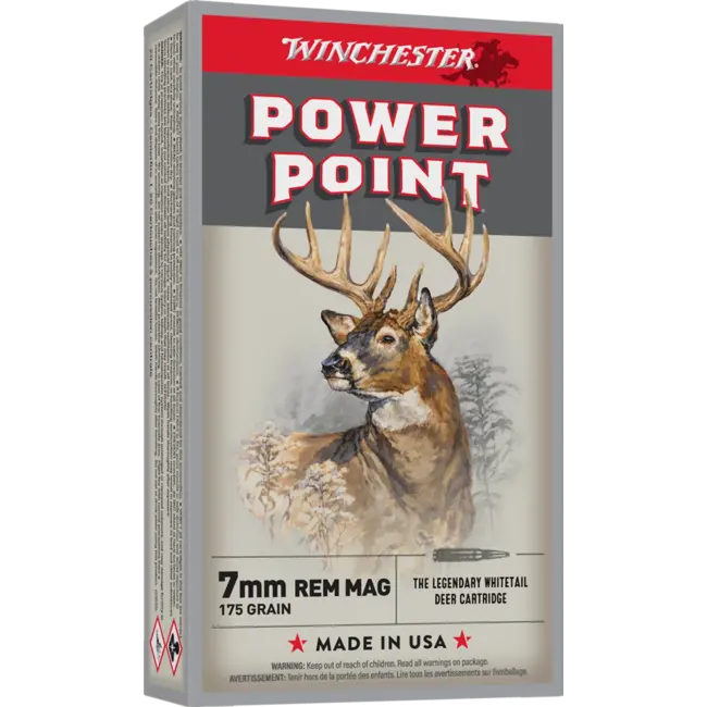 Winchester Power Point Ammunition Cal.7mm REM MAG 175gr