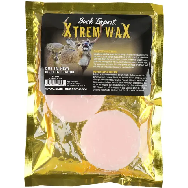 Cire Biche En Chaleur Buck Expert Pour Chevreuil "Xtrem Wax" - 2/pqt