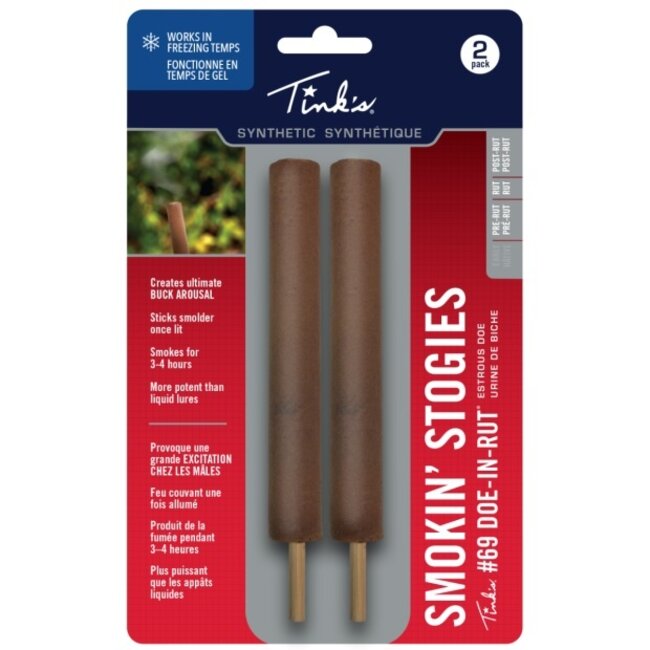 Bâtonnets d'Encens Tink's Smokin' Stogies Urine de Biche 2/pqt