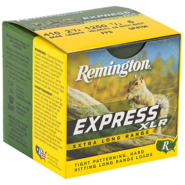 Remington Express XLR Ammunition .410ga 2 1/2'' 1/2oz #6 25/Bx