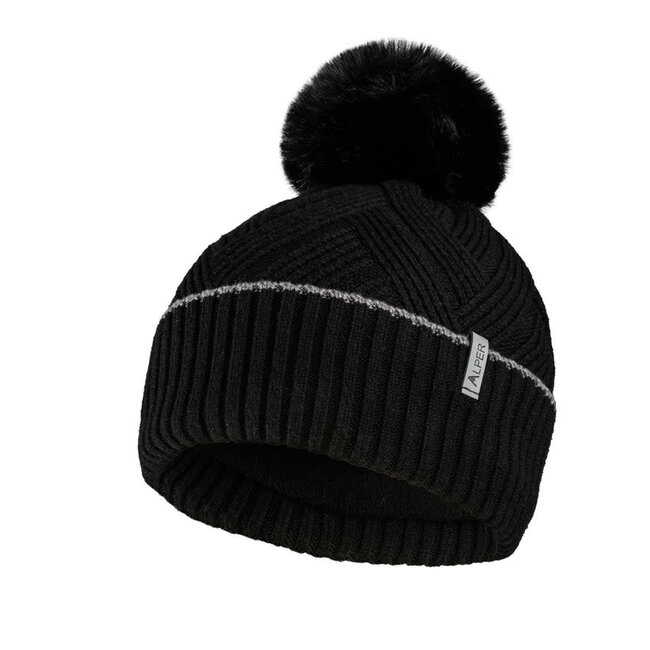 Alper Bernina Pompom Beanie Women's Black