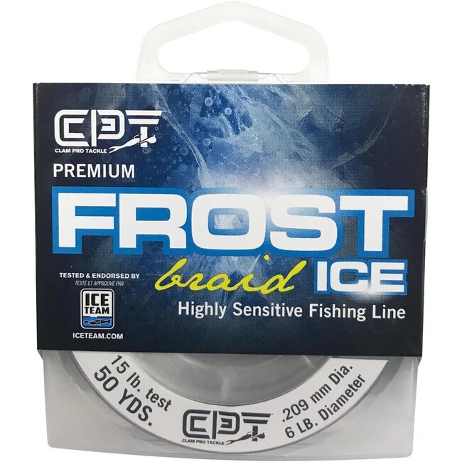 Clam Frost Ice Smoke Braid Fishing  Line 50 Yards
