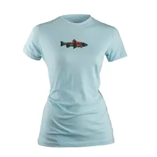 PRONATURE T-Shirt Manche Courte Turquoise-Gris Femme Pronature