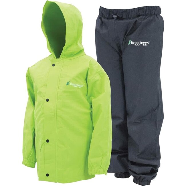 FROGG TOGGS POLLY WOGGS RAIN SUIT YOUTH LIME GREEN