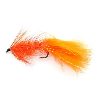 ETIC Etic Woolly Bugger Fly Orange Kry Flash #10 Lead Head