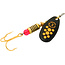 MEPPS Mepps Black Fury Dressed Spoon #3 1/4 Oz Black/Yellow Dots