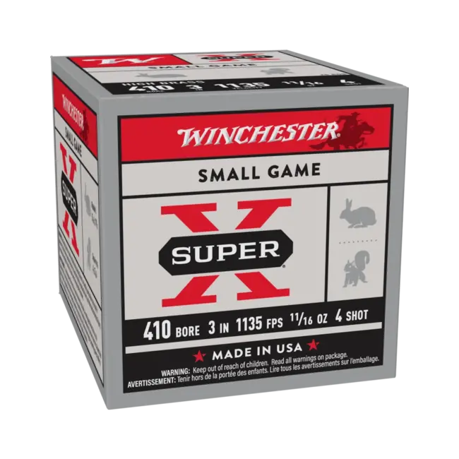 Winchester Super-X Ammunition Cal.410 3'' 11/16oz #4