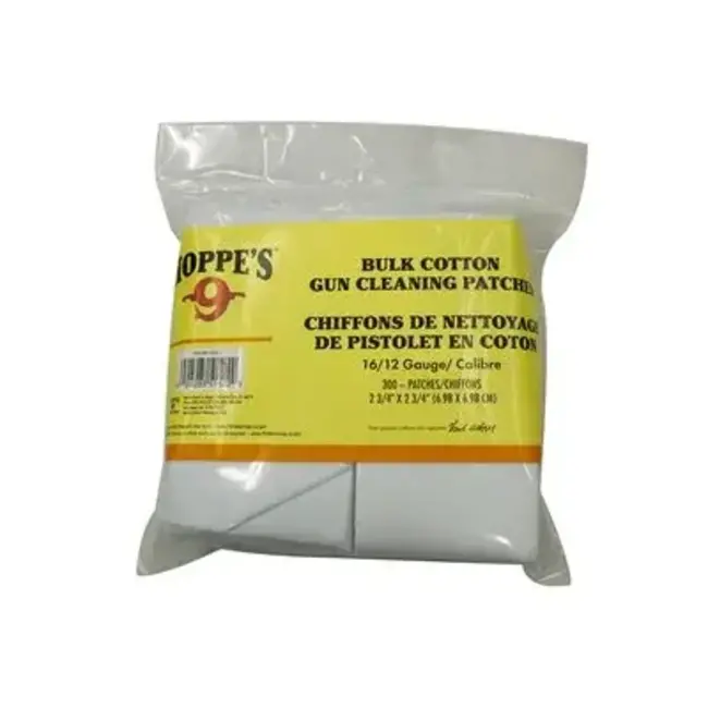 Hoppe's Cleaning Patches 16-12ga 2 3/4'' 300/pk