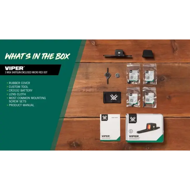 Viseur à Micro Point Rouge Vortex Viper Shotgun Enclosed 3 Moa