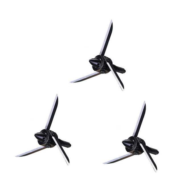 Pointe de Chasse Fixe Magnus 3 Lames Bullhead 100gr  3/pqt