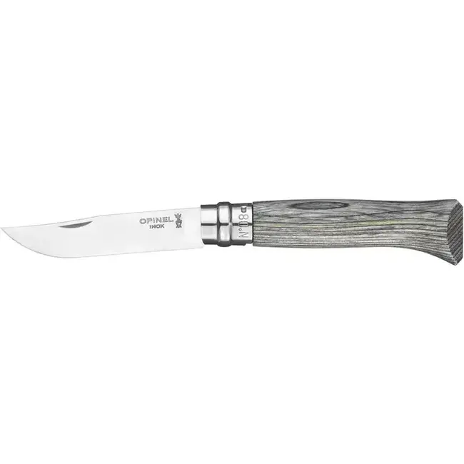 Opinel No8 Inox Grey Laminated Birch Knife
