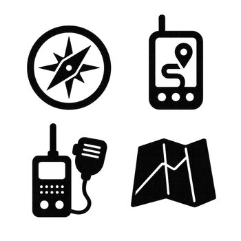 Boussoles,GPS,radio et cartes