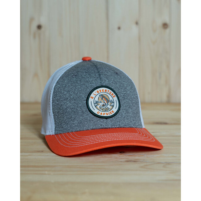 Casquette pour Enfant Capsize Truite Indigène Orange/Charcoal/Blanc