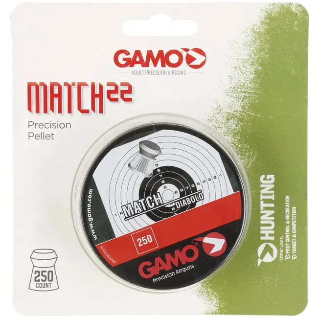 Gamo Match22 Pellets Cal.22 250/pk