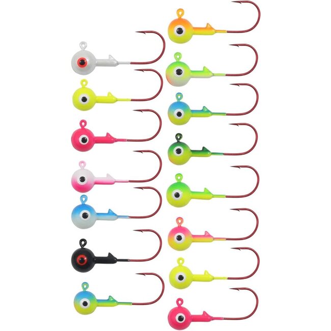 Northland Gum-Ball Jig Heads 1/4oz #2 Assorted Colors 15/pk
