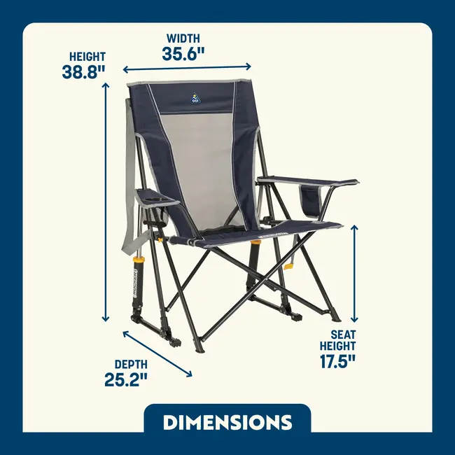 Chaise de Camping Berçante Comfort Pro Rocker Indigo