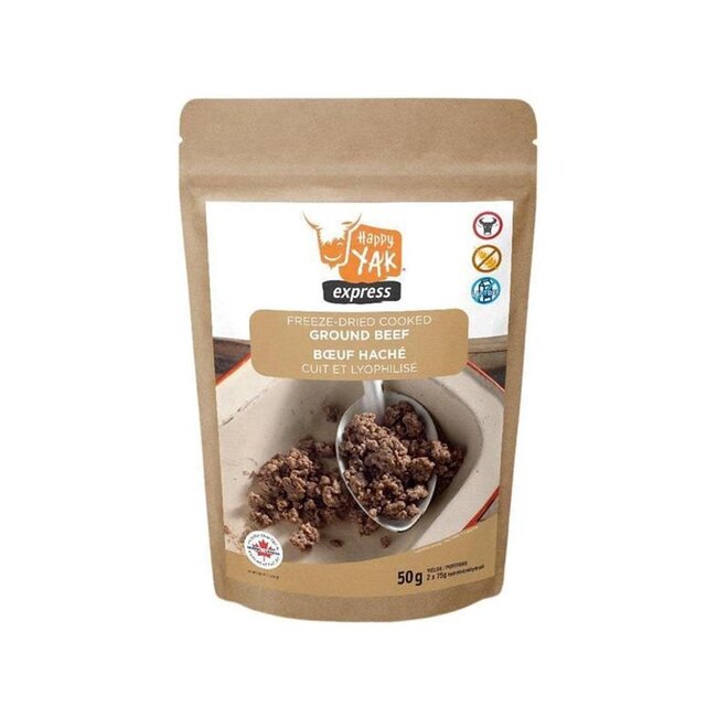 Happy Yak Cooked and Freeze-Dried Ground Beef 50gr