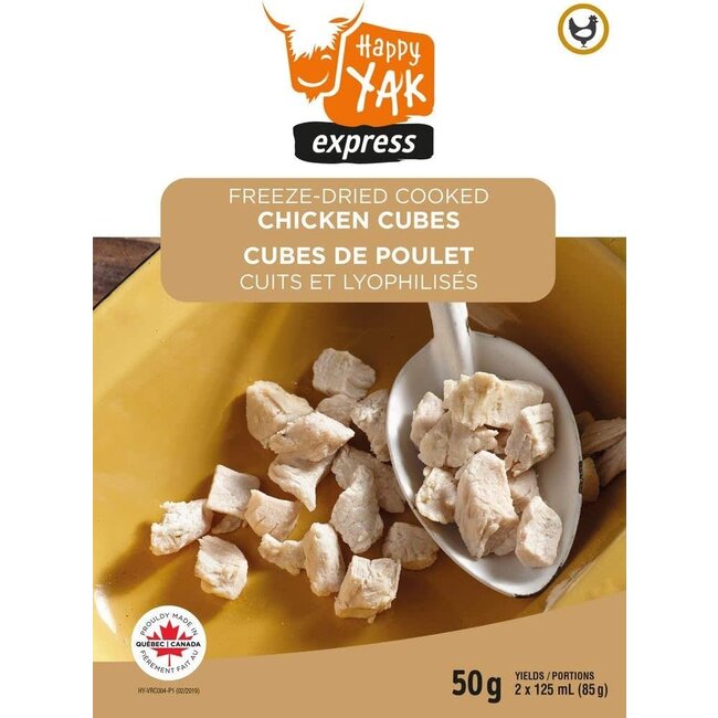 Happy Yak Cooked and Freeze-Dried Chicken Cubes 50gr
