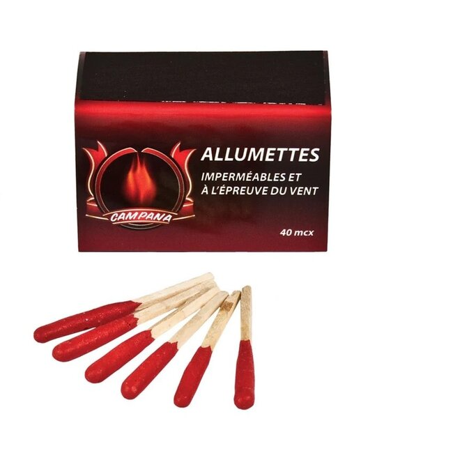Campana Waterproof Matches 2x40 Pieces