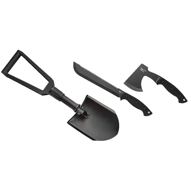 Browning Camp Set Knife, Hatchet, Shovel and Sheath