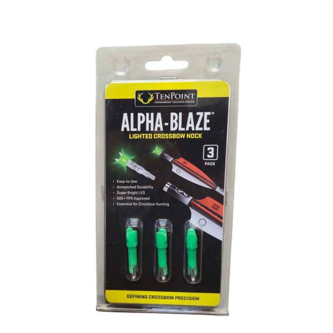 3-Pack TenPoint Alpha-Blaze Nocks – Lumineux – Arbalète – 27 gr
