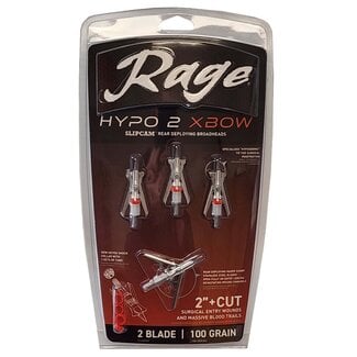 RAGE Rage Hypo-2 XBOW Expandable Hunting Broadheads 100 gr