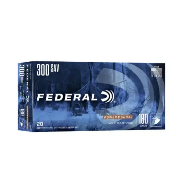 Federal Power Shok Soft Point Cal.300 Savage 180gr Ammunition