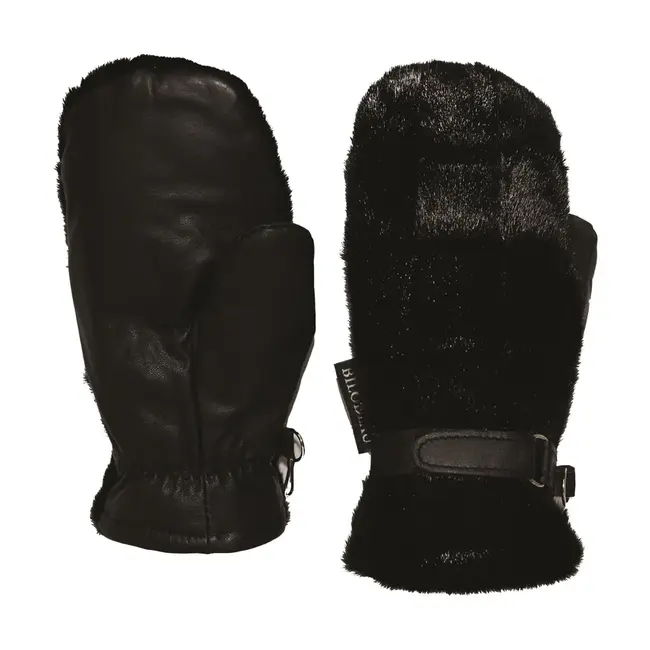 Bilodeau Seal Fur Short Mittens Black