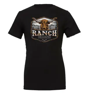 Ranch Brand Chandail T-Shirt Ranch Brand Longhorn 5 Homme Noir