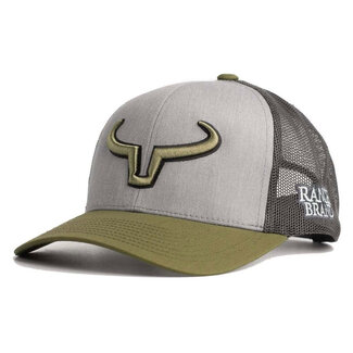 Ranch Brand Ranch Brand Rancher Cap Grey/Khaki & Graphite Mesh | Khaki and Black Logo