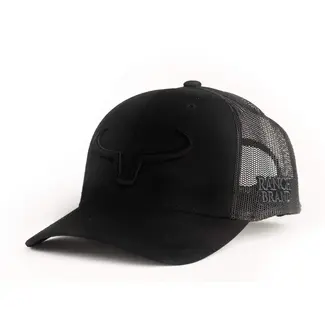 Ranch Brand Casquette Ranch Brand Rancher Noir & Mesh Noir | Logo Noir