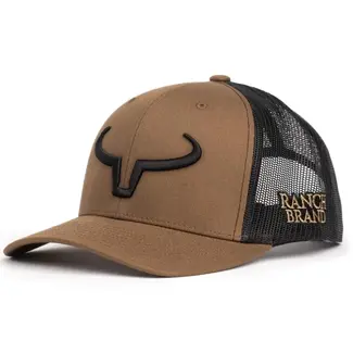 Ranch Brand Casquette Ranch Brand Rancher Coyote Brown Mesh Noir | Logo Noir