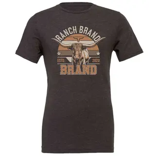 Ranch Brand Chandail T-Shirt Ranch Brand Steer 5 Homme Gris Foncé