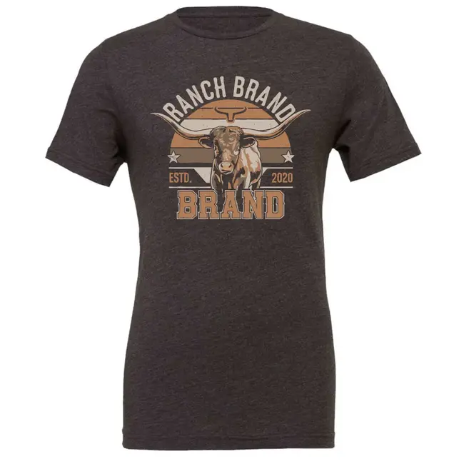 Ranch Brand Men's Dark Grey Steer 5 T-Shirt