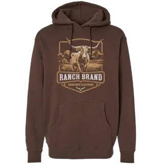 Ranch Brand Ranch Brand Longhorn 3 Men's Brown Hoodie