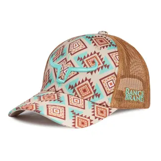 Ranch Brand Ranch Brand Ponytail Aztec 4 Cap | Turquoise Logo