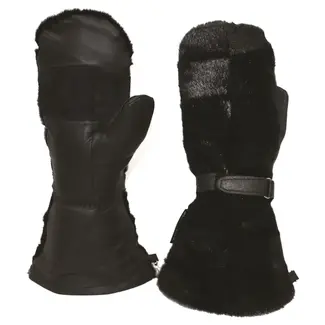 BILODEAU Bilodeau Seal Fur Long Mittens Black