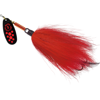 MEPPS Cuillère Tournante Mepps Black Fury Musky Killer Tandem #5 Fluo Red/Red Tail