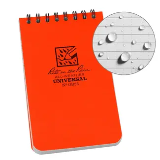 Rite in the rain Carnet Rite in the Rain 3''x5''  Orange