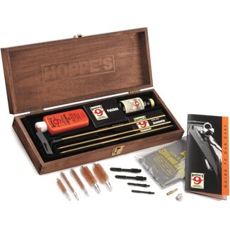 HOPPE'S Hoppe's 9 Deluxe Cleaning Kit in Wooden Box