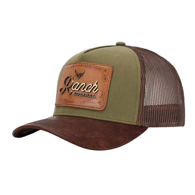 Ranch & Corral 080 Green and Brown Cap