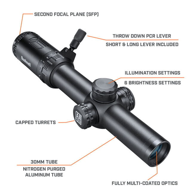 Télescope Bushnell AR Optics 1-6X24mm .223/5.56 BDC Illuminé