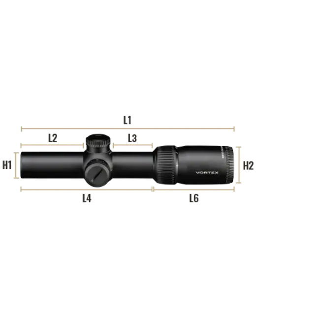 Télescope Crossfire HD 1–4x24 Illuminated Dead-Hold 2A BDC MOA