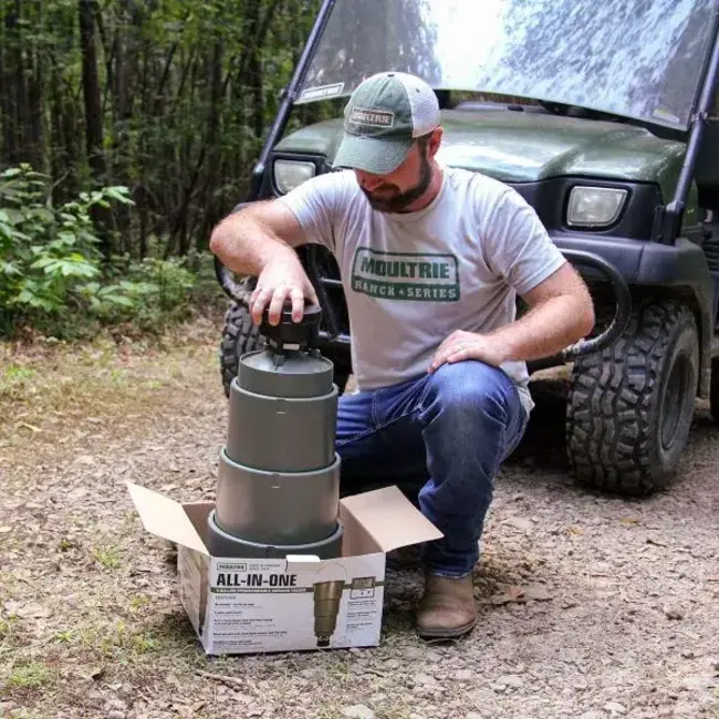 Mangeoire Suspendue Moultrie Tout-En-Un 5 Gallons Avec Minuterie Numérique