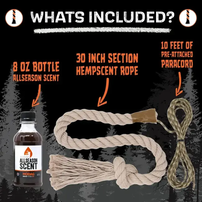 Hodag HempScent Small Buck Rope Mock Scrape Kit With AllSeason Scent