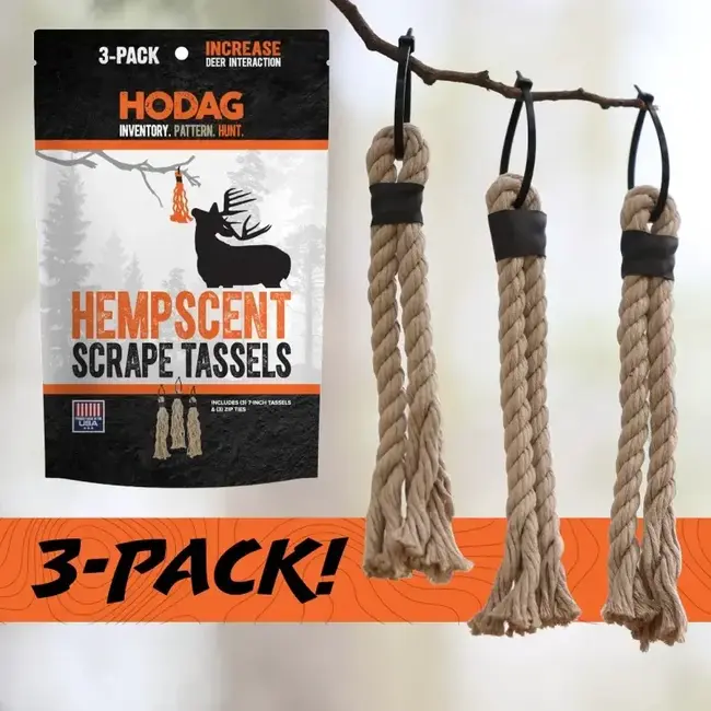 Hodag HempScent 7" Scrape Tassels 3-Pack