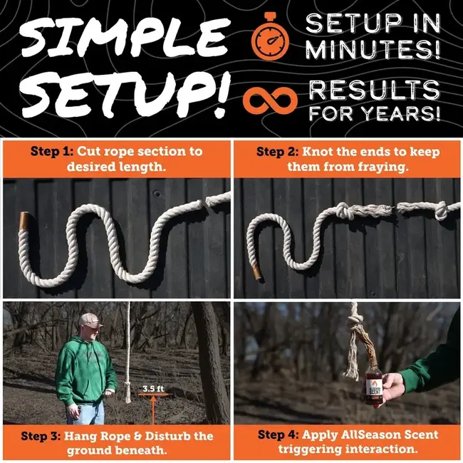 Hodag HempScent Multi-Setup Buck Rope Kit With AllSeason Scent